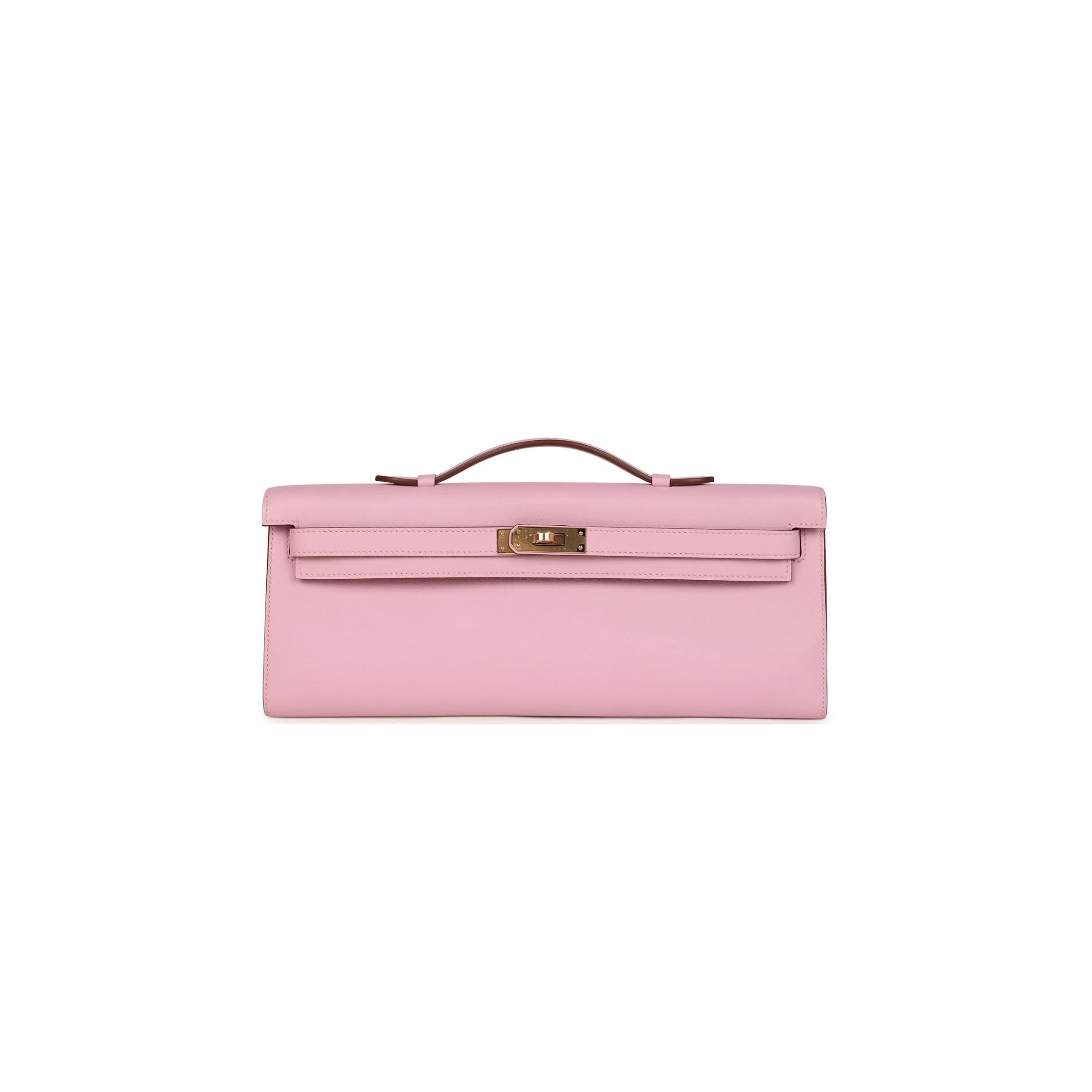 HERMÈS MASTER KELLY CUT MAUVE SYLVESTRE SWIFT ROSE GOLD HARDWARE (31*13.5*2.5cm)